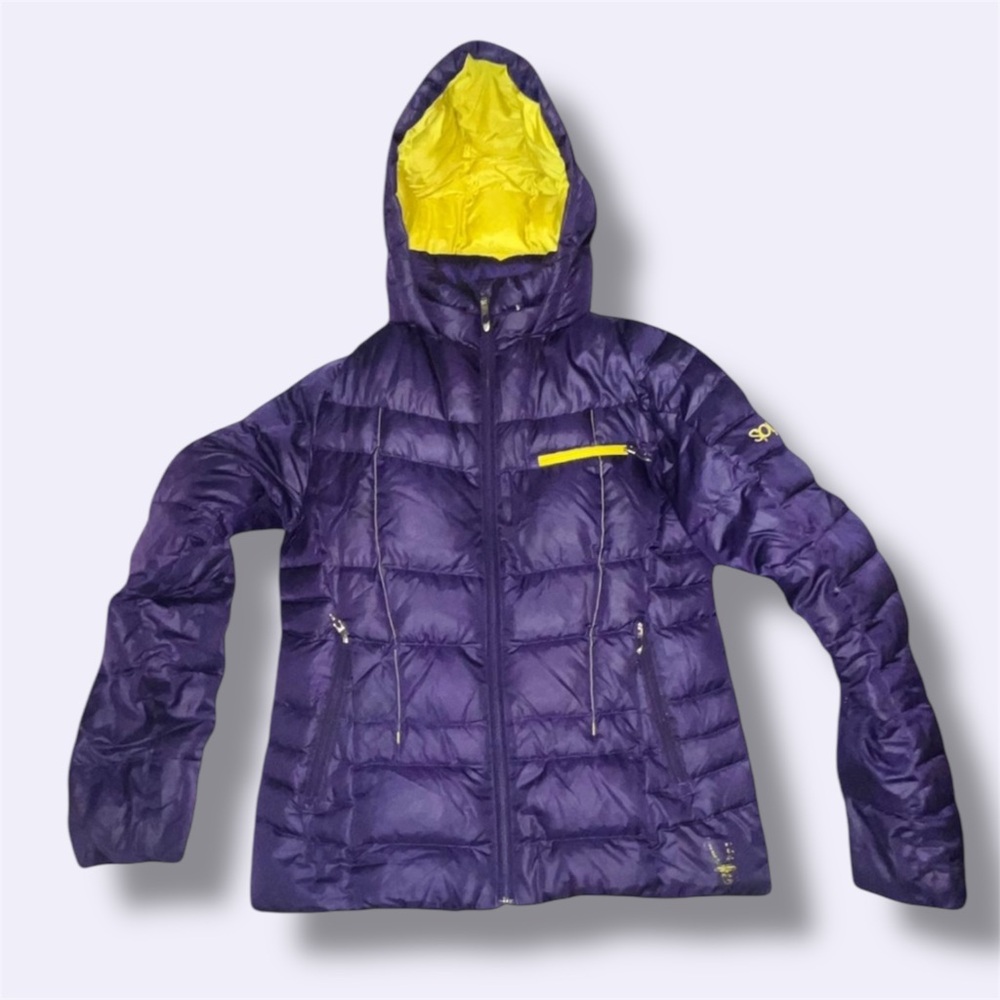 Purple & Yellow Spyder Puffer Jacket size M